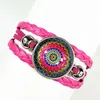 Braccialetti con ciondoli 1pc 2021 Braccialetto a bandana stile Mandala Fiore Buddismo Zen Cabochon in vetro Braccialetto Catena a mano1