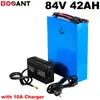 Batterie de vélo électrique puissante 5000w 84v 40ah pour Samsung LG Panasonic cellule 23S 7000w scooter lithium + chargeur 10A