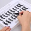 10 Paar falsche Wimpern, 2 Stück magnetischer Eyeliner mit Pinzette, verbessertes magnetisches Eyeliner- und Wimpern-Set