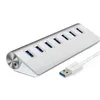 7 Port USB3.0 HUB Kabelplugg Höghastighetsadapter Alloy Hubs för PC-hårddisk USB Flash Drive Card Reader Mobiltelefonkamera