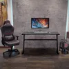 Estoque dos EUA 47.2 "Computer Desk Home Gaming Secretária Escritório Escrita Workstation Space-Saving Fácil de montar Black W20615682