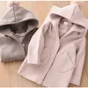 Winterjassen Meisjes Capuchon Haarbal Wollen Babykleertjes 3 4 5 6 7 Jaar Peuter Kinderen Bovenkleding Mode Wollen Jas Meisjeskleding CX9729667