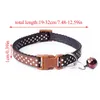 Nylon Pet Collars Dog Cat Collars Mode Polka Dot Print Verstelbare Pet Neck Chain met Bell 6 Colors Pet Collar