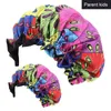 Mommy and baby Bonnet Set African Pattern Ankara Print Satin Bonnet Double Layer Silk Lined Headwear For Ladies Makeup Headwrap