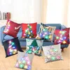 Fodera per cuscino LED Fodere per cuscini in lino luminoso Fodera per cuscino leggera Federa Decorazioni natalizie Divano per la casa Decorazione Suppirs per feste LSK996