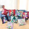 Poduszka LED Cover Luminous Linen Pillow Covers Light Poduszka Poduszka Południowa Dekor świąteczna