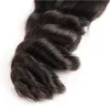 Indian Human Hair Norek Loose Wave Trzy Wiązki Dziewiczy Hair Extensions Double Wefts 8-28inch Kolor Naturalny Hurtownie Remy