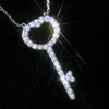 Visisap luxe pleine pierre créative clé colliers pour femmes brillant Zircon tempérament dame collier cadeaux d'anniversaire bijoux XL07683098104238