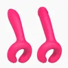 Mannelijke en vrouwelijke masturbatie Allinclusive Plastic 3 vork vibrator volwassen seksspeeltjes1586008