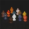 hookahs colorful Glass bubble carb cap Flat top fit for 20mm 25mm quartz bangers nail X XL banger Water Pipe