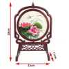 Gratuit DHL Décoration de la maison Ornements chinois Artisanat Conception de broderie en soie à la main Fonctionne avec Bubinga Frame Salon Cadeaux d'affaires avec boîte