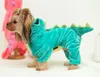 Jumpsuits para cães engraçado dinossauro roupas de cão halloween traje de Natal jumpsuits de inverno para pequenos animais de grande porte