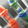 Silicon Dab Straw Lighthouse Shape NC Acrylic Filter Smoking Pipe Colorful Smoking Bong with Titanium Nail Tip 7044419