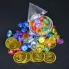 Schatzjagdbox Kinder Treasure Box Retro Plastikspielzeug Goldmünzen und Piraten Gems Home Decor Geburtstag18615282