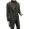 Misto lana da uomo 2021 Primavera Autunno Cappotto da uomo Trench spesso Cappotto da uomo Lungo Cappotti casual Colletto con bavero Plus Formato asiatico M-5XL1