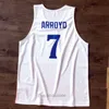 Niestandardowy Carlos Arroyo #7 Drużyna Puerto Rico Basketball Jersey Retro zszyta dowolną nazwę Rozmiar 2xS-3xl White Red Blue