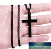 Einfache christliche Kreuz-Anhänger-Halsketten für Männer, religiöser Schmuck, Edelstahl, glatte Oberfläche, Kreuz-Schmuck, Damen-Trend