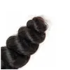Unprocessed 10a Peruvian Loose Wave Virgin Human Hair Bundles 3Pcs 300g Lot For One Haed Natural Color 100% Remy Human Hair Extensions Weave