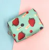 Doces cores Fruit Impressão Coin Purse rosa pêssego melancia morango Cosmetic Bag Meninas Make Up Bag grande capacidade de armazenamento Bag Handbag