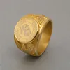 Rostfritt stål USA: s officerare Marine Corps US Military Rings Silver Gold Black USA USMC Men's Ring Smycken