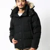 남성 겨울 네 루트 다운 파카 homme Jassen Chaquetas 외부 늑대 늑대 털 후드 Manteau Wyndham Jacket Coat Diver