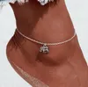 20pcs / серия Женщины серебро слон животных Подвески цепи голеностопного ножной браслет Босиком Сандал Пляж Foot Jewelry