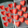 Matkvalitet Silikon Små kubfack Glass Verktyg Cake Mold Creative Star Heart Fruit Shaped Cubes Maker Modeling Kitchen BC BH0632