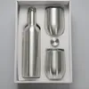 Sublimatie Blanco Wine Gift Set Rvs Vacuüm Geïsoleerde Wijnfles 500ml Twee wijn Tumblers met deksels 12oz met Gife Box