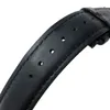 20mm 22mm Läder Cowhide Watch Band ersättning för IWC Portugieser Porotfino Familjepilotens Klockor Svart Blå Brun Strap Folding Spänne