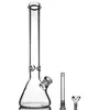 Hookahs 9mm Beaker Glass Bong 13.77 inches thick elephant Joint water pipe with 14/18 downstem 14mm bowl