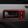 2 stks / set Carbon Fiber Auto Binnendeur Handvat Kom Frame Cover Vormen Trim Stickers voor Ford Mustang 2009-2013 Auto-accessoires