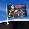 Moda Trump Car Flag 45 * 30 cm 2020 Elecciones presidenciales de EE. UU. Trump Flag Car Window Flag Incluyendo asta de bandera DDA475