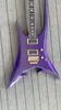 Sällsynta Custom Abstract Enterprise Guitar Ny Roman Abstrakt Metallic Purple Neck Through Body Electric Guitar Gold Hardware Tremolo Bridge
