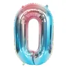32-Zoll-Partei Folienballon Gradient Nummer Aluminium Luftballons Luftballon-Geburtstags-Party Dekoration Party Supplies Großhandelspreis
