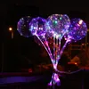 LED Ballon Transparant Lighting Bobo Ball -ballonnen Licht met 70 cm Pole LED String Licht Kerstmis Wedding Party Decoratie