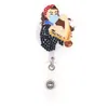 Custom Key Rings Medical Retractable Rhinestone Nurse Badge Clip ID Holder For Name Card Accessories2019