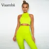 Neon Clothes Women 2 Piece Workout Sport Yoga Set Sports Bra And Leggings Gym Sets Fitness Athletic Work Out Active Wear5750340