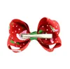 MixColor Baby Christmas Print Girl Ribbon Bow Clips Hairpin Hair Bow with Clips for Kids Christmas8359547