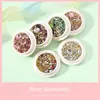 Nail Art Decoration Charm Gem Koraliki Rhinestone Hollow Shell Flake Flatback Nit Mieszane Błyszczący Brokat 3D DIY Akcesoria