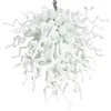 Lampy Nowoczesna lampa wisząca z Chin biały kolor 28 cali 100% Ręcznie Dmuchanego Szkła Żyrandol Oświetlenie sypialnia home decoration