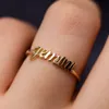 Simple Twee Constellations Letter Band Rings Charm Open Rings for Women Party Finger Rings Jewelry Lovely Girls Gold Midi Ring