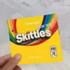 Skittles Mylar-Beutel 2020 Neueste 400 mg leere medizinische saure Regenbogen-Esswaren Süßigkeiten Gummibärchen Reißverschlussverpackung Skittles-Beutel