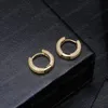 Nieuwe Mode Goud Zilver Kleur Prong Setting Micro CZ Hoops Oorbellen Voor Meisjes Vrouwen Mooi Gift