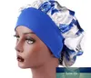 New Fshion Women Satin Night Sleep Cap Hair Bonnet Hat Silk Head Cover Wide Elastic Band Shower Cap6364718
