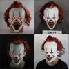 스티븐 킹의 그것 LED 빛나는 풀 헤드 마스크 Pennywise Horror Clown 조커 마스크 광대 마스크 할로윈 코스프레 의상 소품