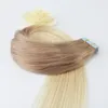 Straight Brazilian Hair Tape In Hair Extentions 100 Percent Human Hair Ombre Color 18#613 For Wholesale