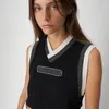 Old School Fashion Bella Oversized Knitted Vest Top Women Vintage Sleeveless Sweater Tank Tops Chic Street Girls Waistcoat 200924