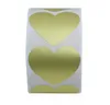 Altın renk kalp şekli etiket yapışkan çıkartmalar düğün şişesi zarf iş kutusu hediye davetiye kartı dekor