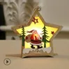 Decorazioni natalizie con corde luminose a led pendenti luminosi in legno pendenti per decorazioni albero di Natale pendenti in legno per regali di Natale