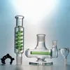 Inline Perc Bong Freezable Tube droit Conduite d'eau Construire une plate-forme pétrolière de Dab de bobine de condenseur en verre de joint de 14mm avec Downsterm diffus